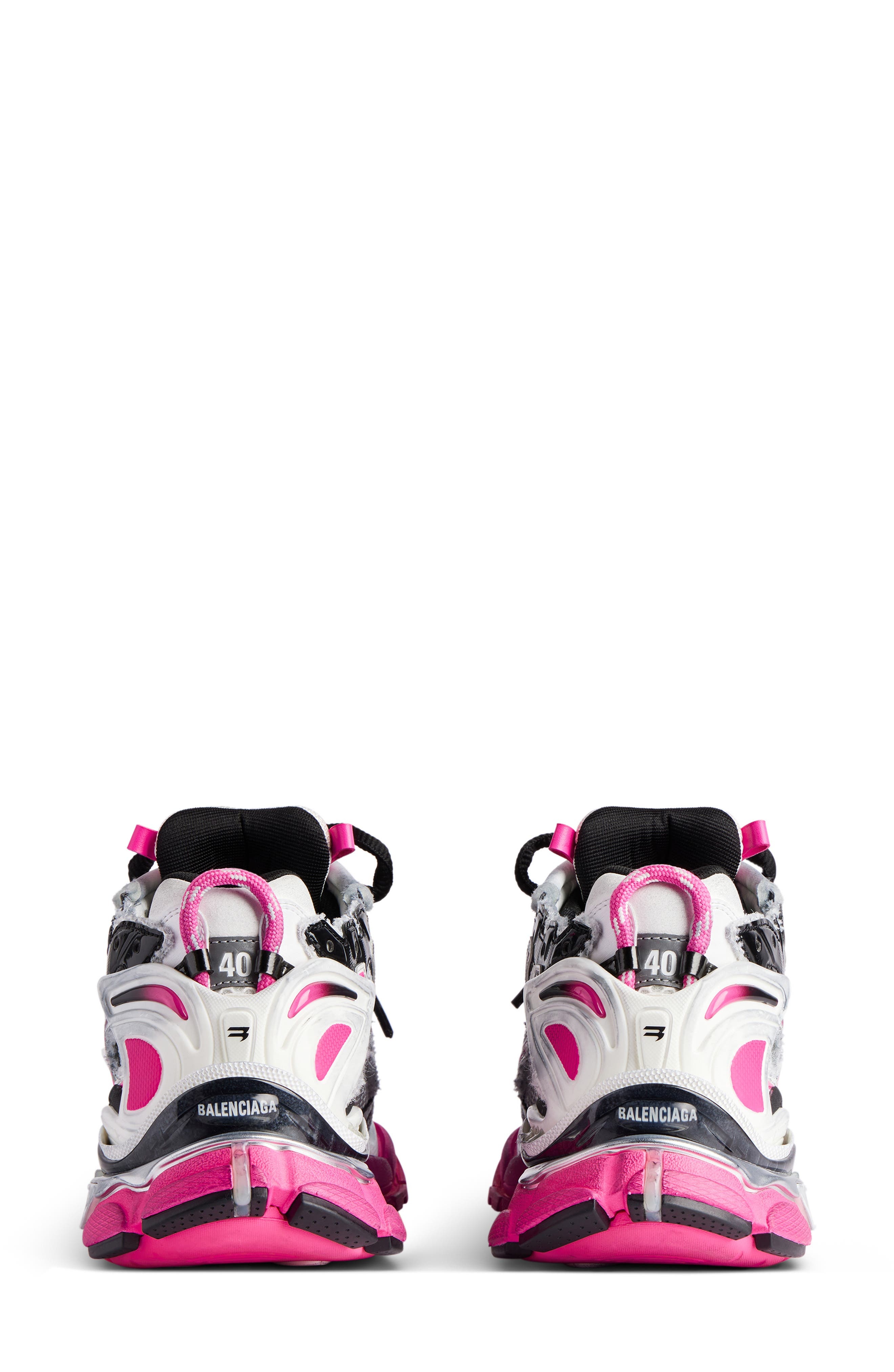 Balenciaga Runner Sneaker in White/Pink/Black at Nordstrom - 7