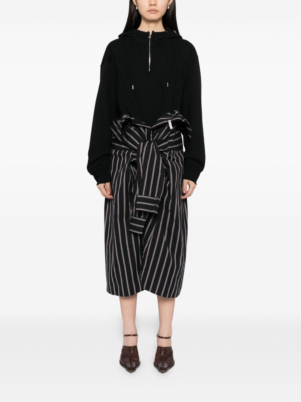 combined hoodie dress - 2