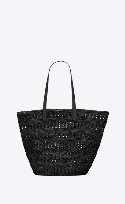 SAINT LAURENT panier medium bag in raffia outlook