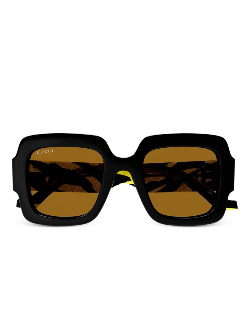 square-frame "Black" sunglasses 1