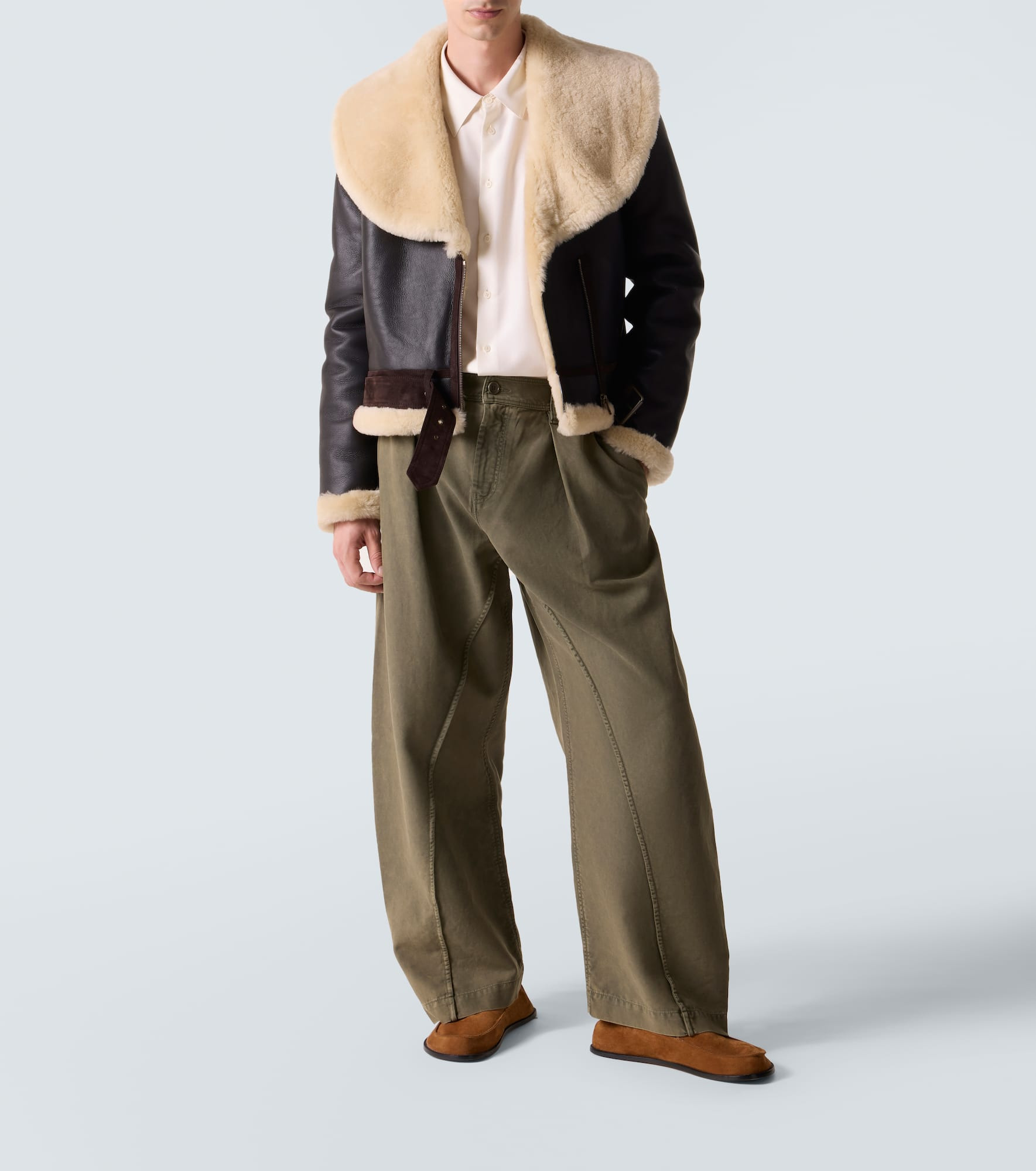 Twisted Seam cotton wide-leg pants - 2