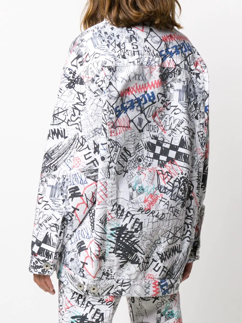 graffiti print jacket - 4