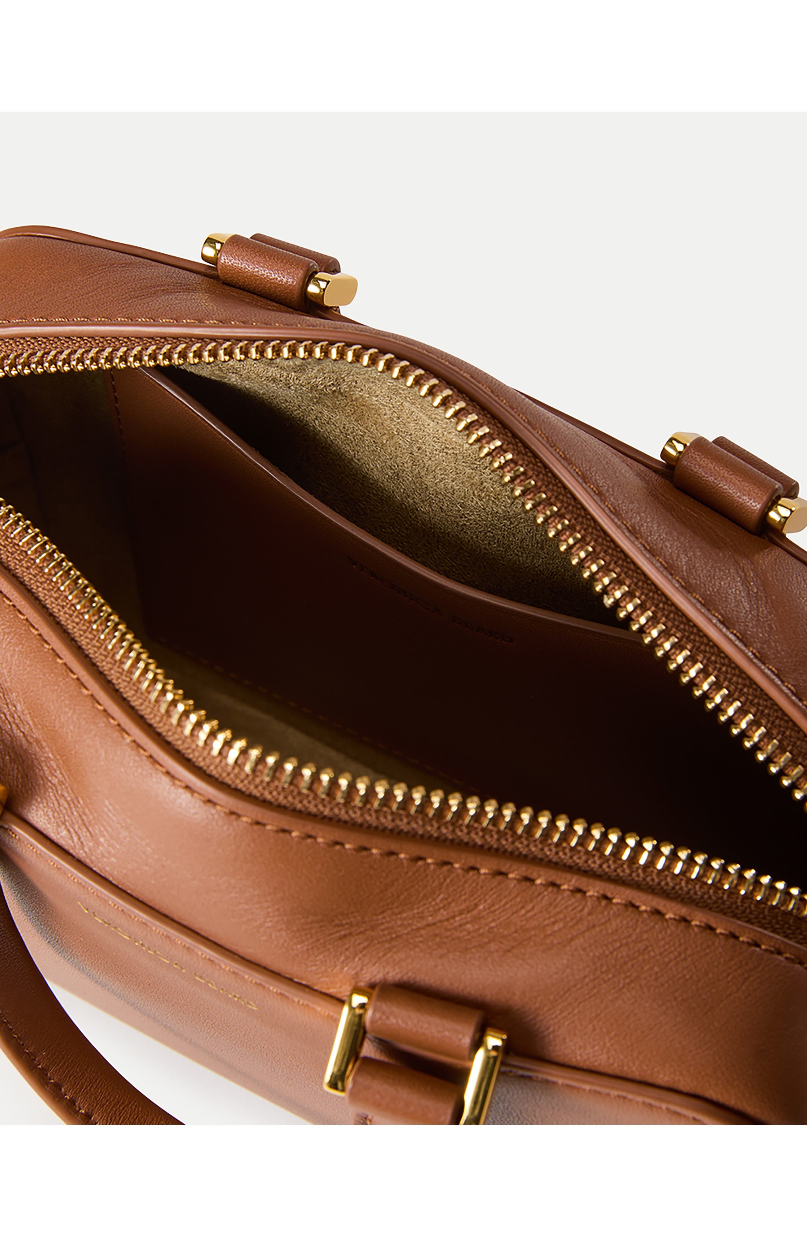 Veronica Beard Boxy Top Handle Leather Bag in Hazelwood at Nordstrom - 4