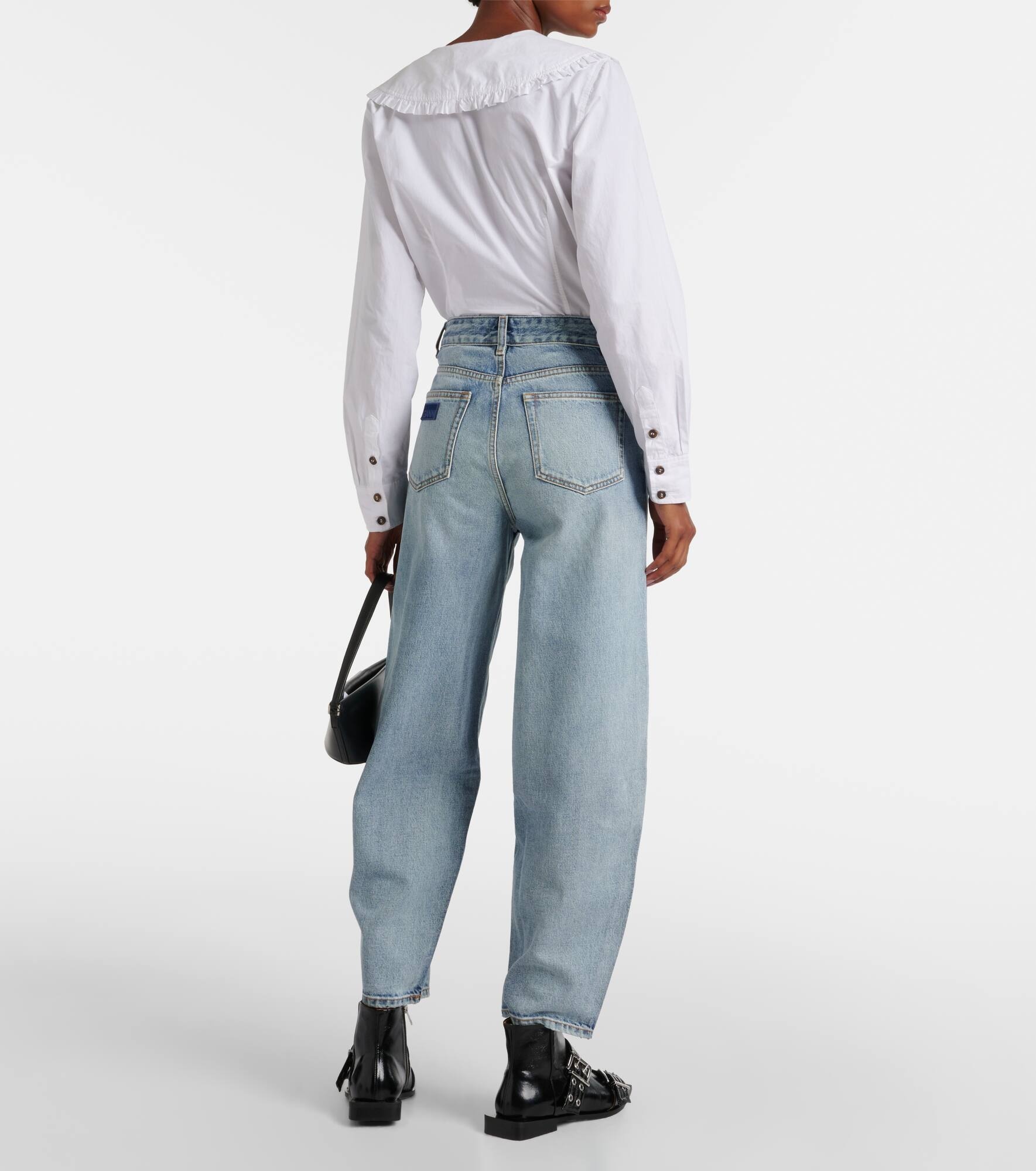 High-rise barrel-leg jeans - 3