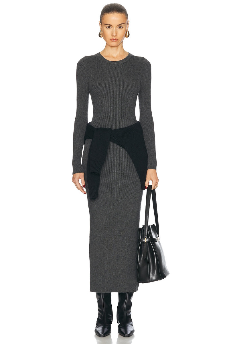 Enza Costa Silk Sweater Rib Crew Dress outlook