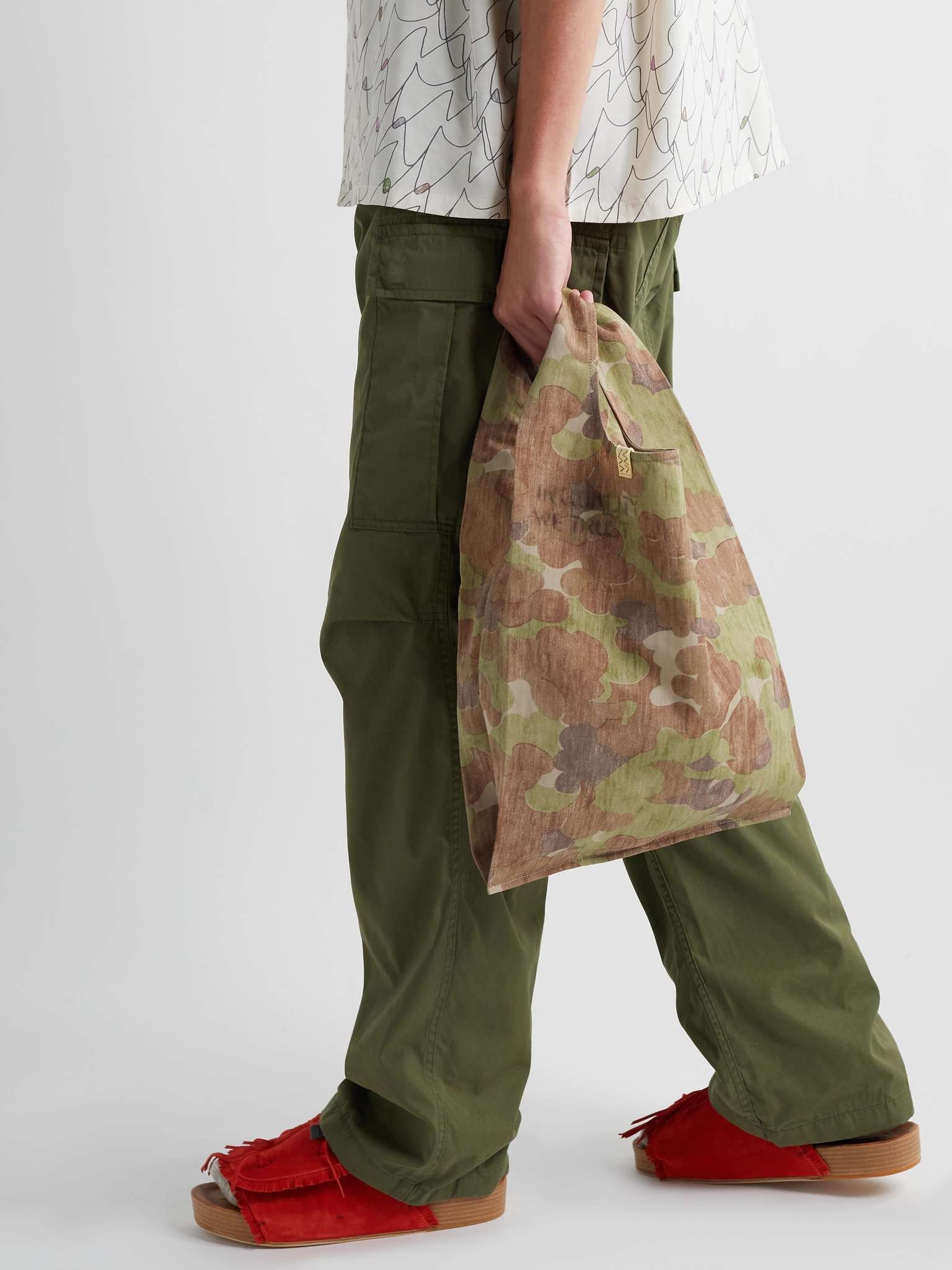 Camouflage-Print Wool and Linen-Blend Tote Bag - 2