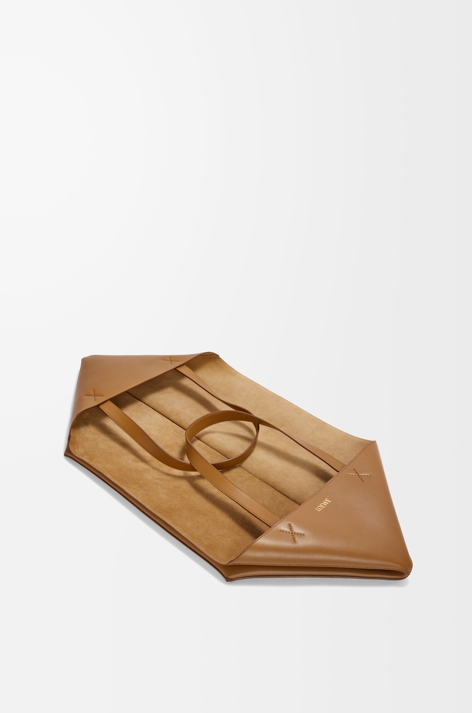 XL Puzzle Fold Tote in shiny calfskin - 4
