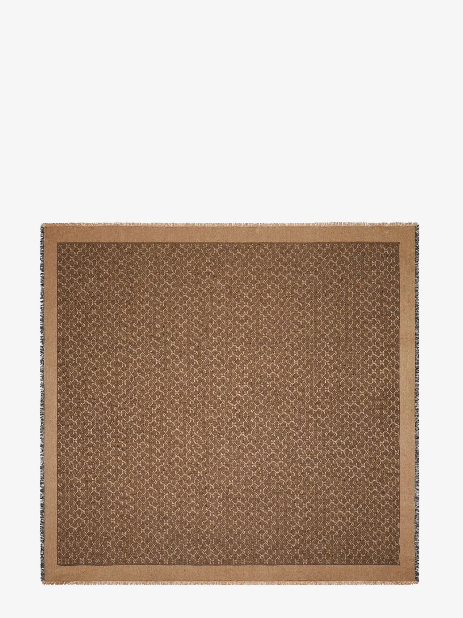 Gucci GG Silk and Wool Shawl Beige - 1