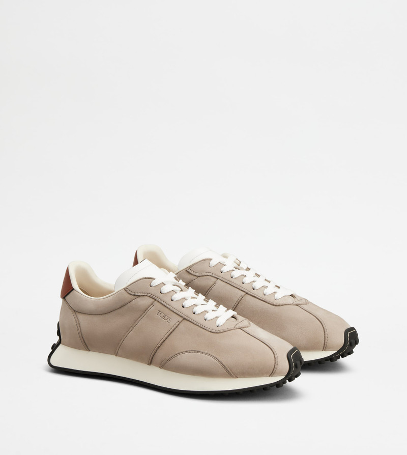 SNEAKERS IN LEATHER - WHITE, BROWN, GREY 3