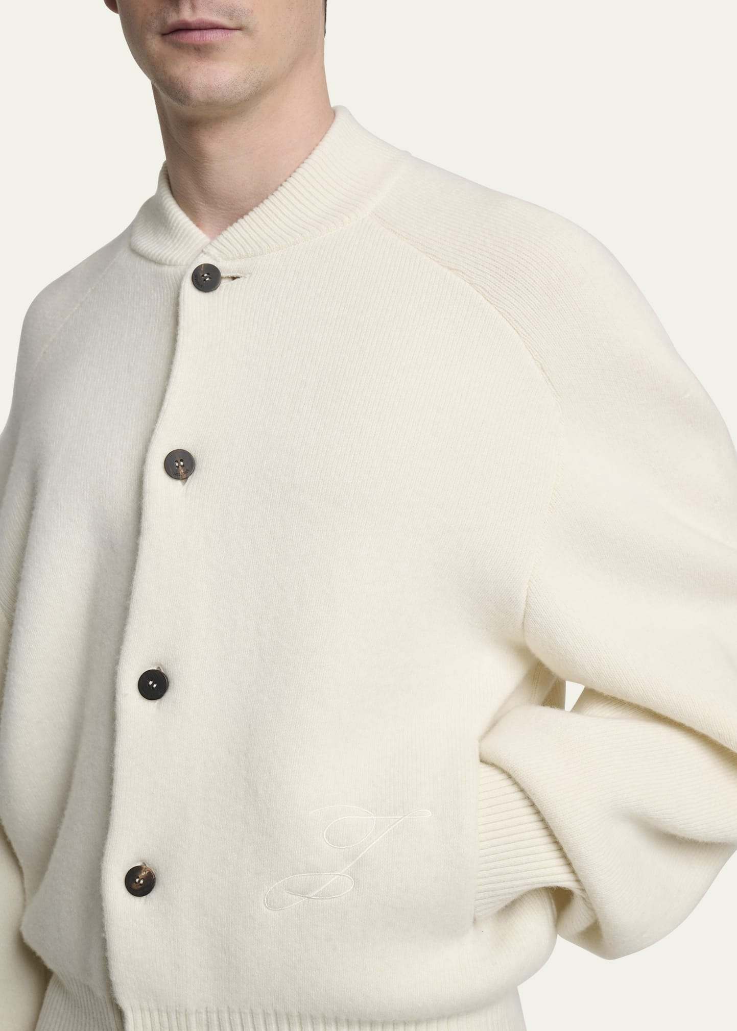 Men's Wool Oversized Cardigan - 5