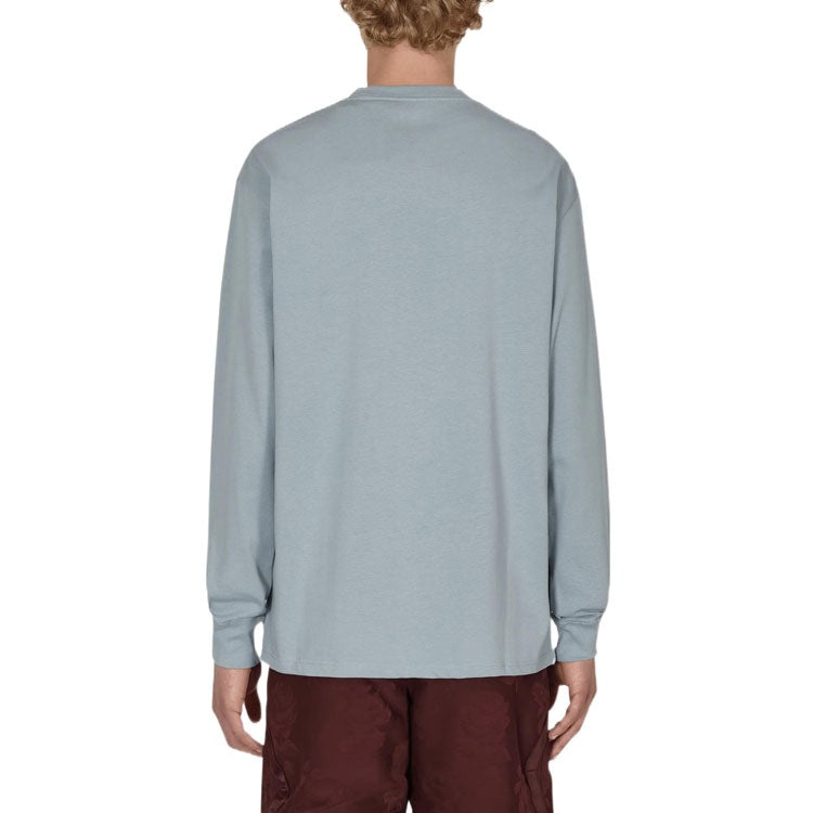 Men's Jordan x A Ma Manire Crossover Solid Color Alphabet Casual Long Sleeves Us Edition Light Blue  - 4