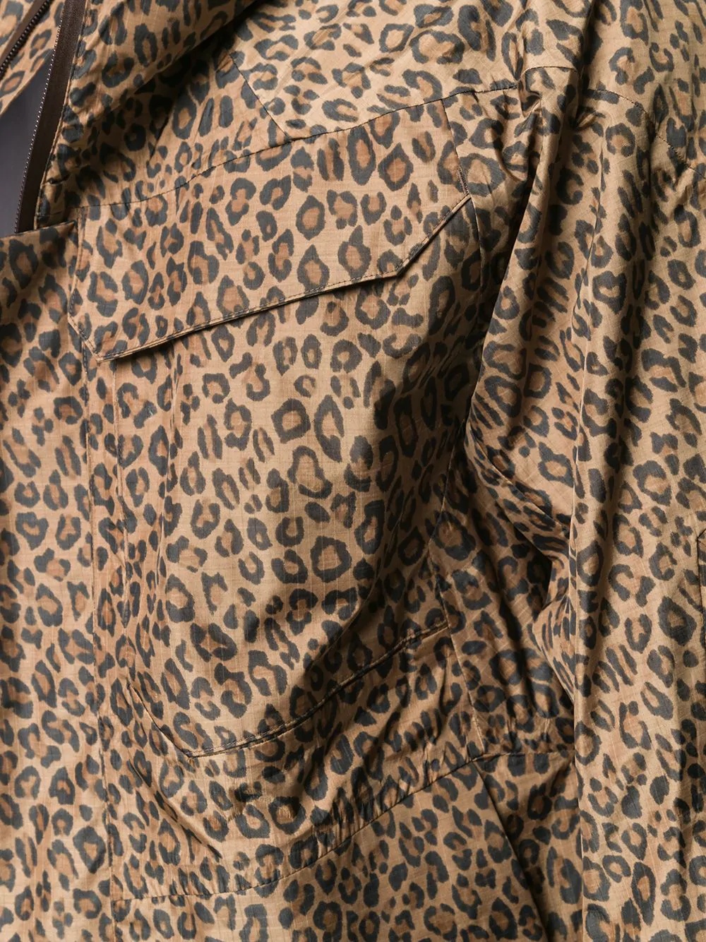 leopard-print hooded jacket - 5