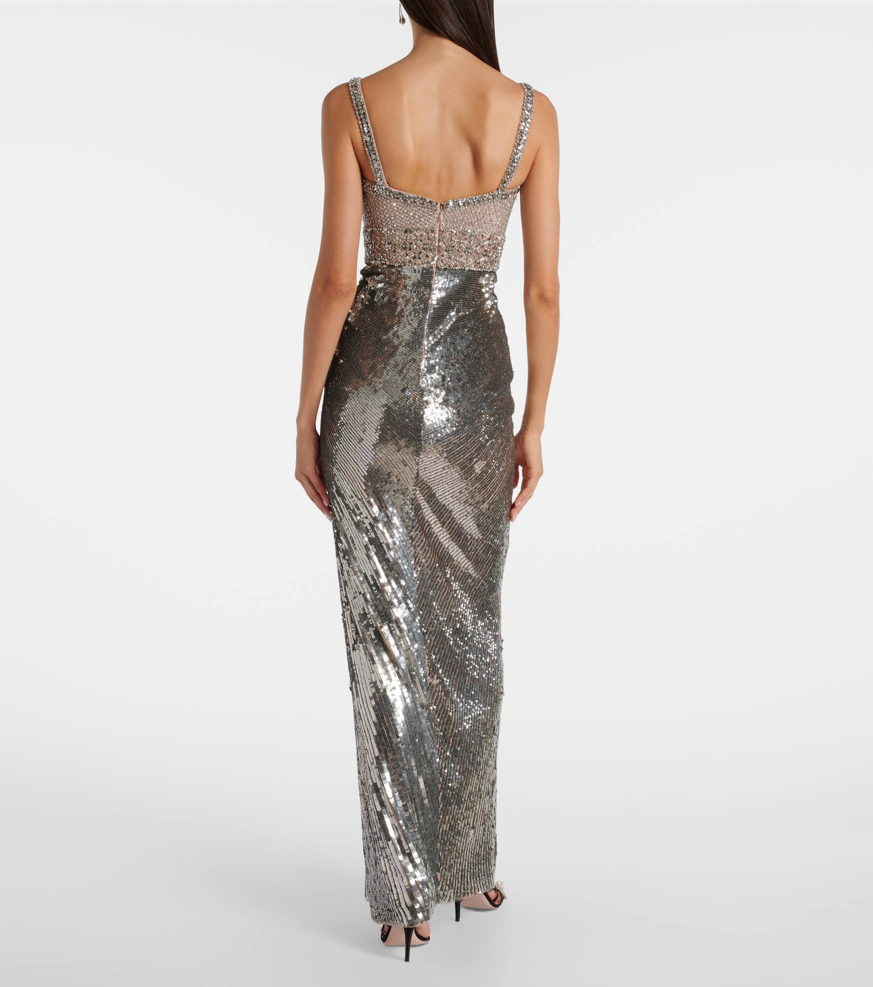 Only You beaded sequined tulle gown - 3
