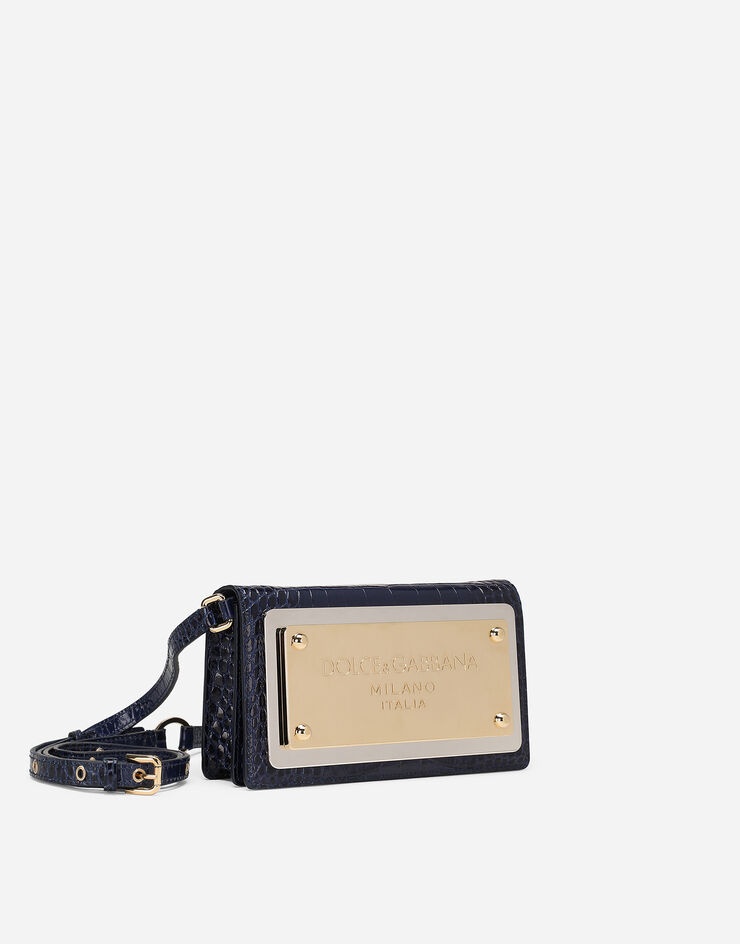 Crocodile-print calfskin cell phone bag - 3
