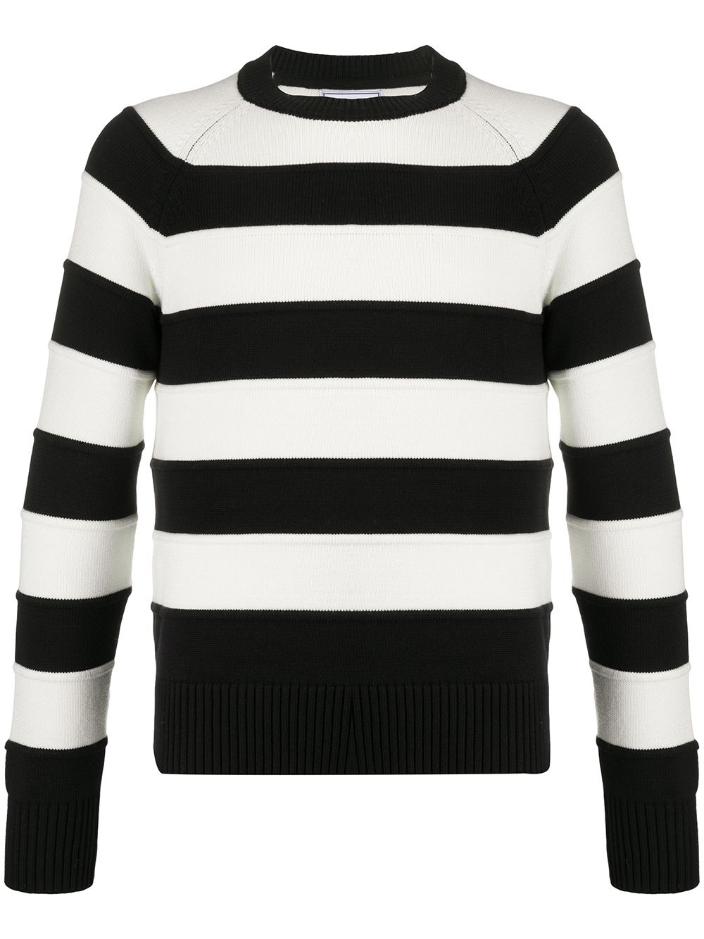 striped cotton-blend sweater - 1