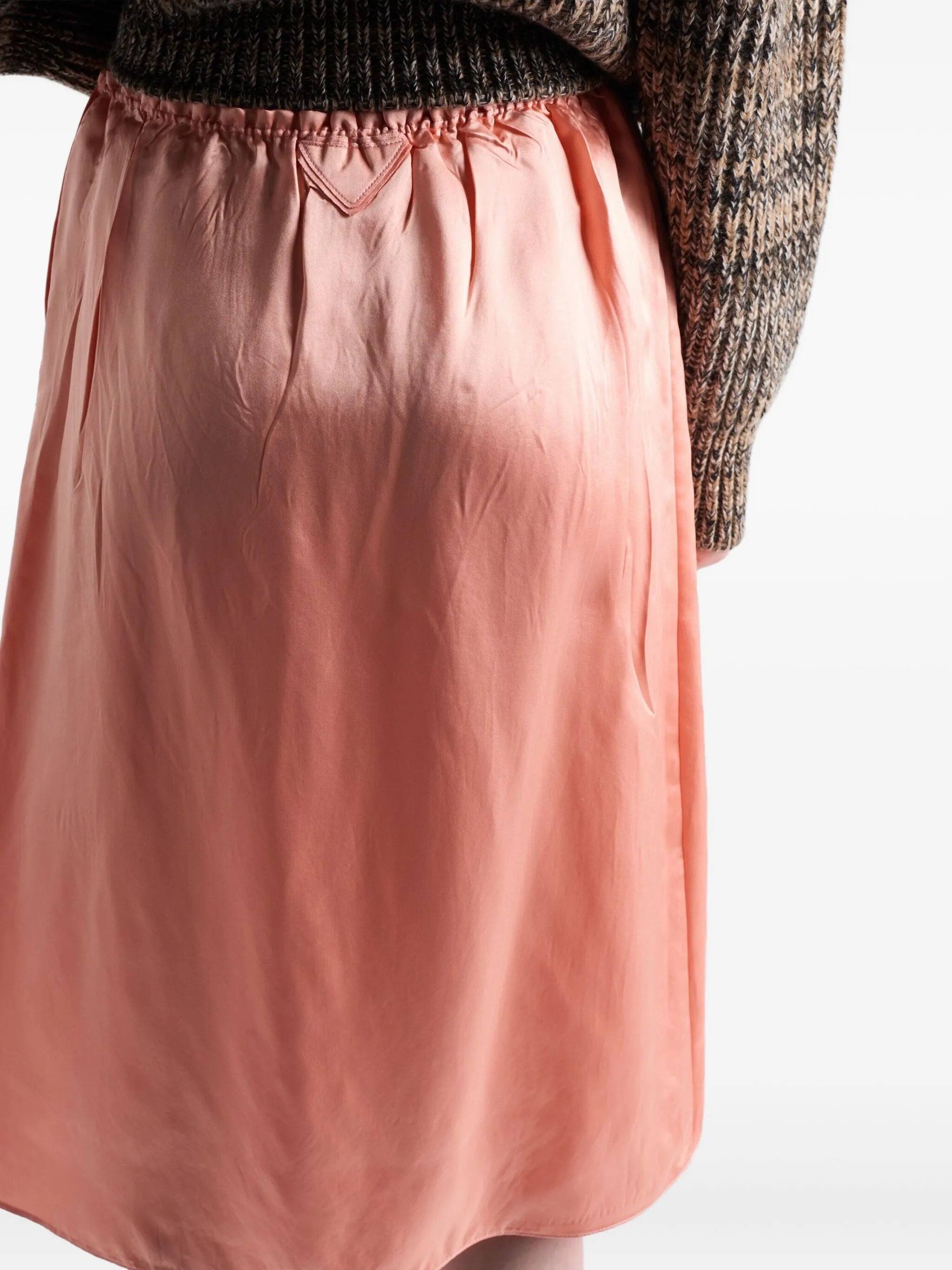 Prada Elasticated-waist Silk Skirt - 3