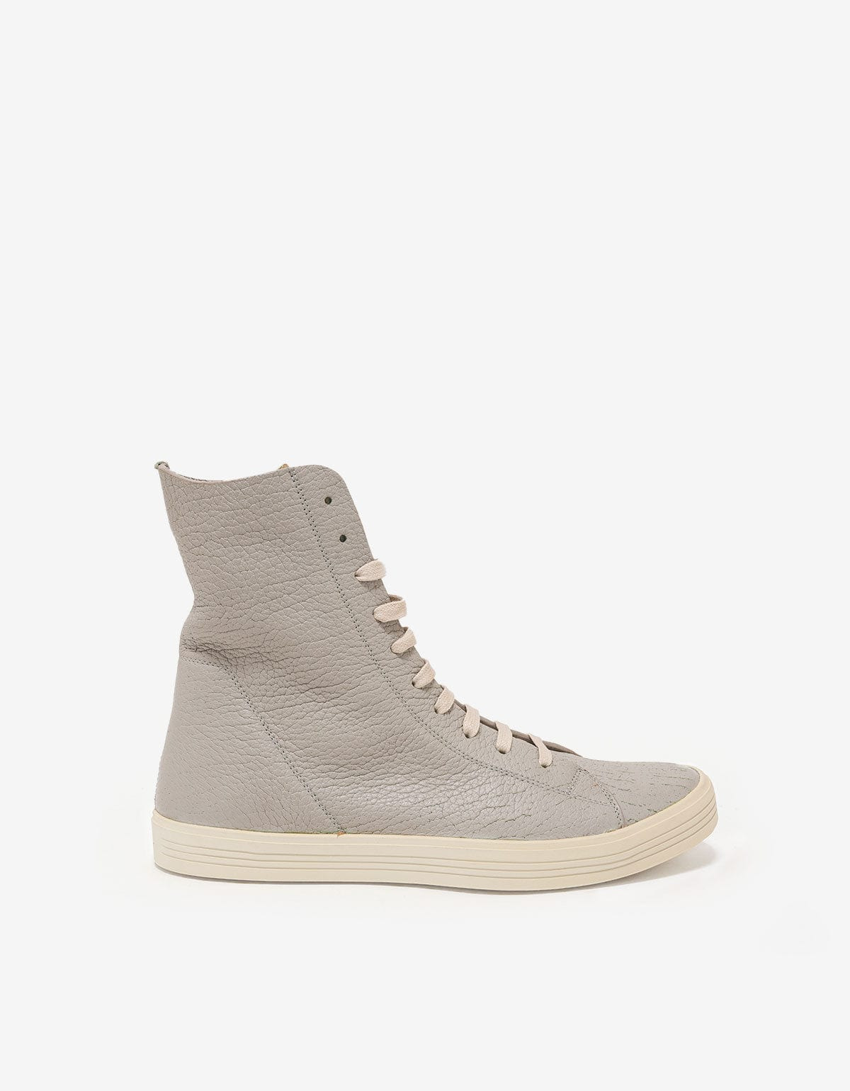 Rick Owens Mastosneaks Grey Grain Leather High Top Trainers - AW16 - 2