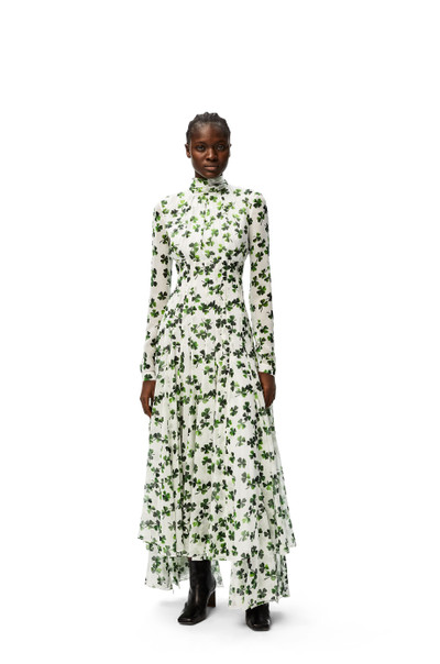 Loewe Lavalliere long dress in shamrock silk outlook