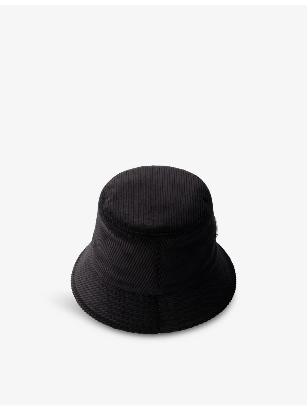 Triangle-Plaque Corduroy Bucket Hat - 2