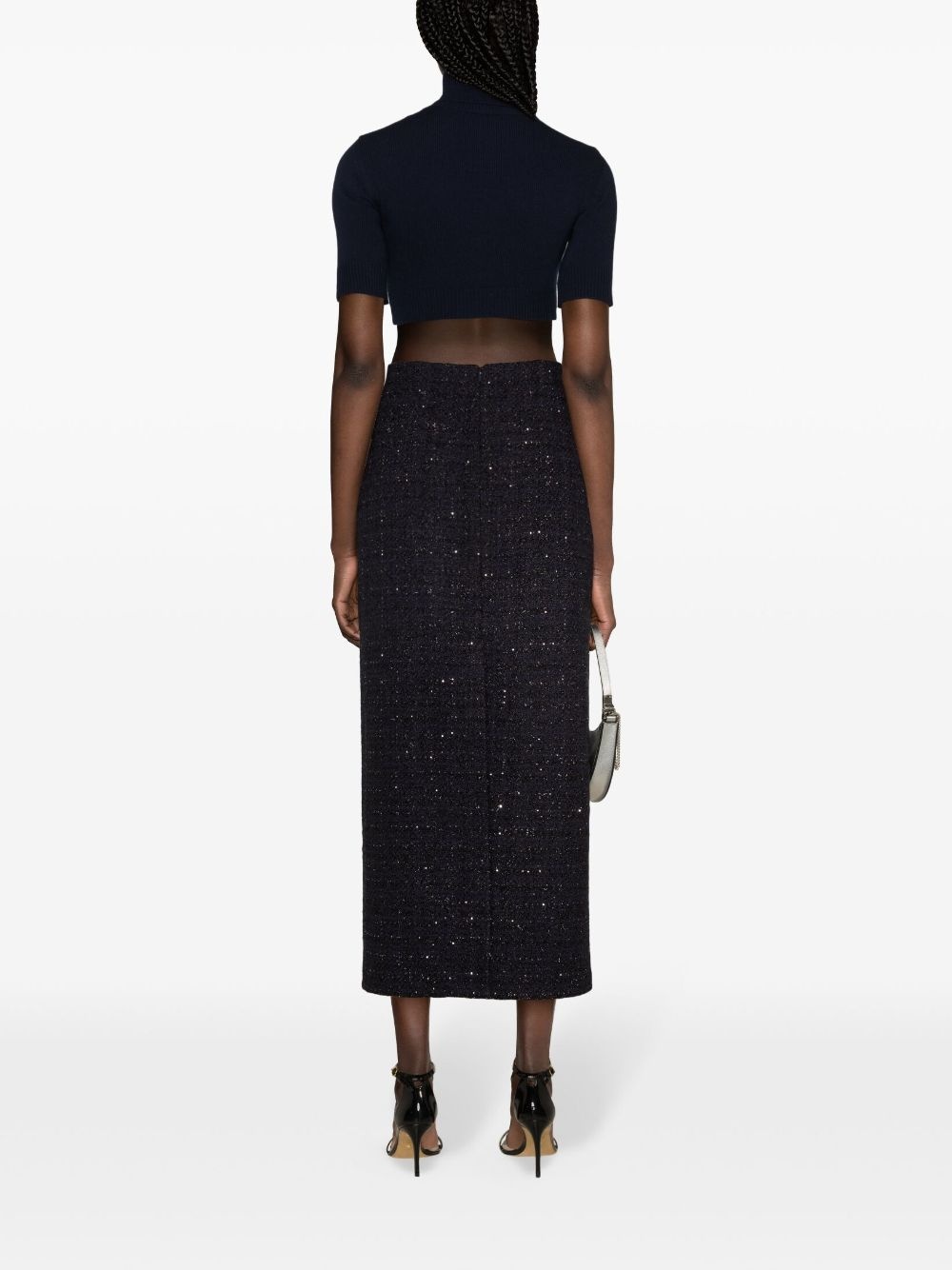 sequinned tweed pencil skirt - 4