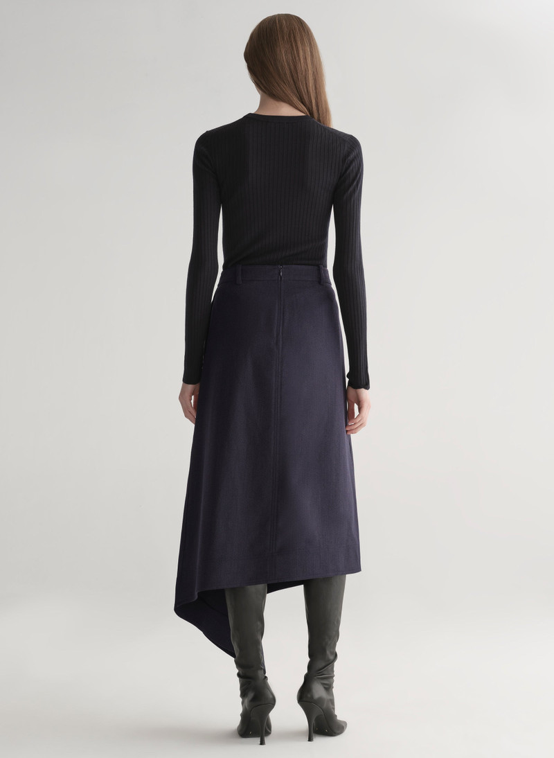 Gael Melange Twill Midi Skirt 6