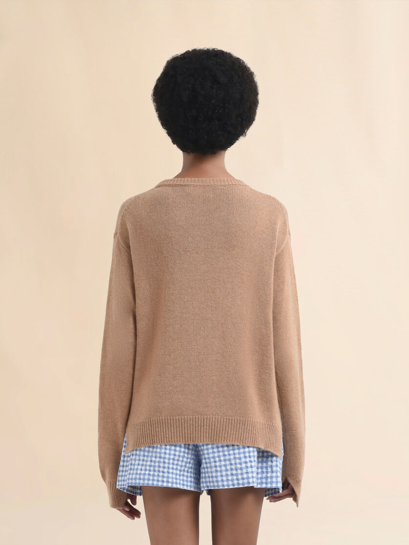 BOXY CASHMERE JUMPER WITH MARNI SYMBOL - 3