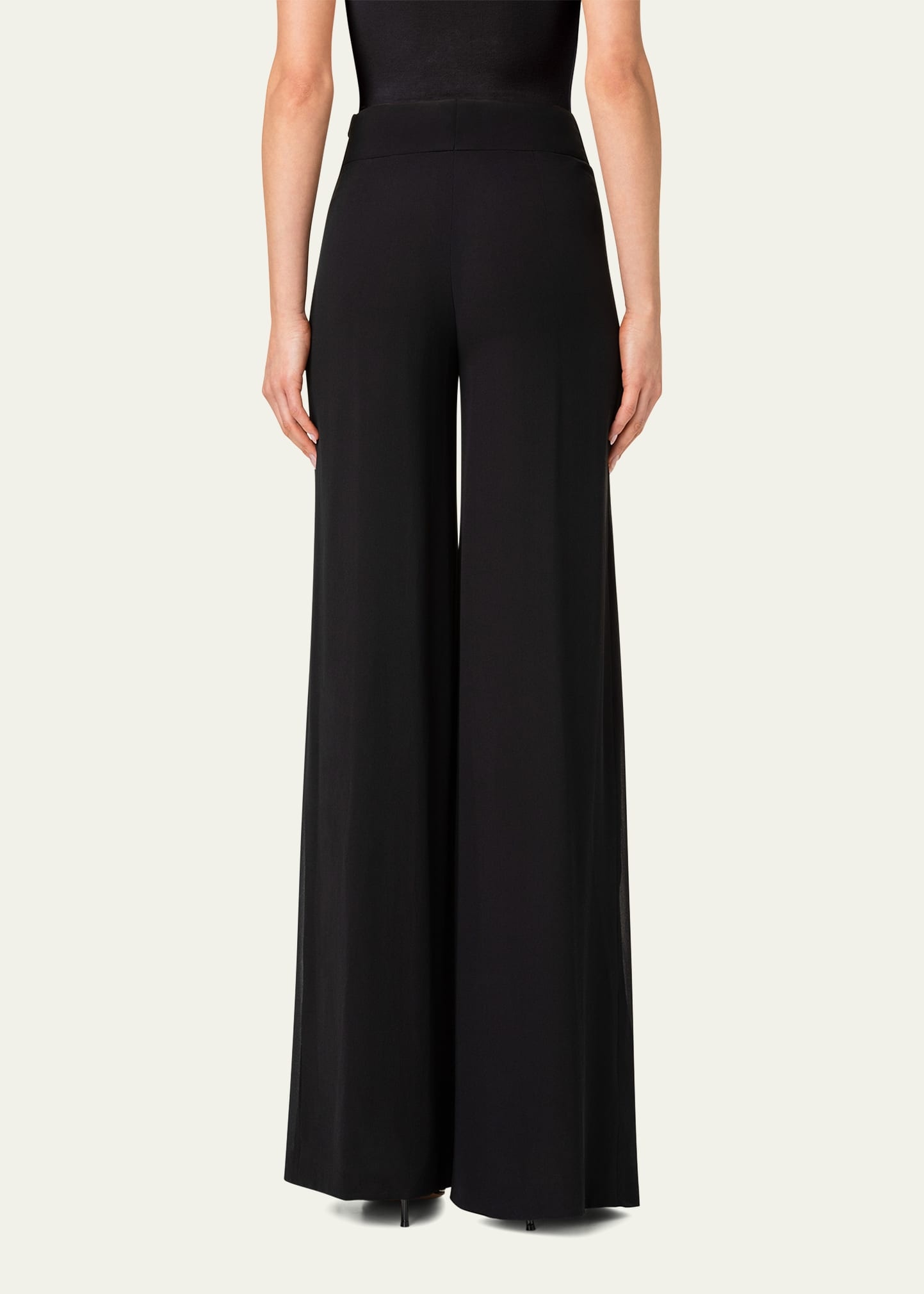 Felia Double Layer Wide-Leg Silk Pants - 3