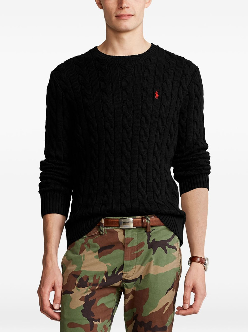 Pony-detail cable-knit sweater 3