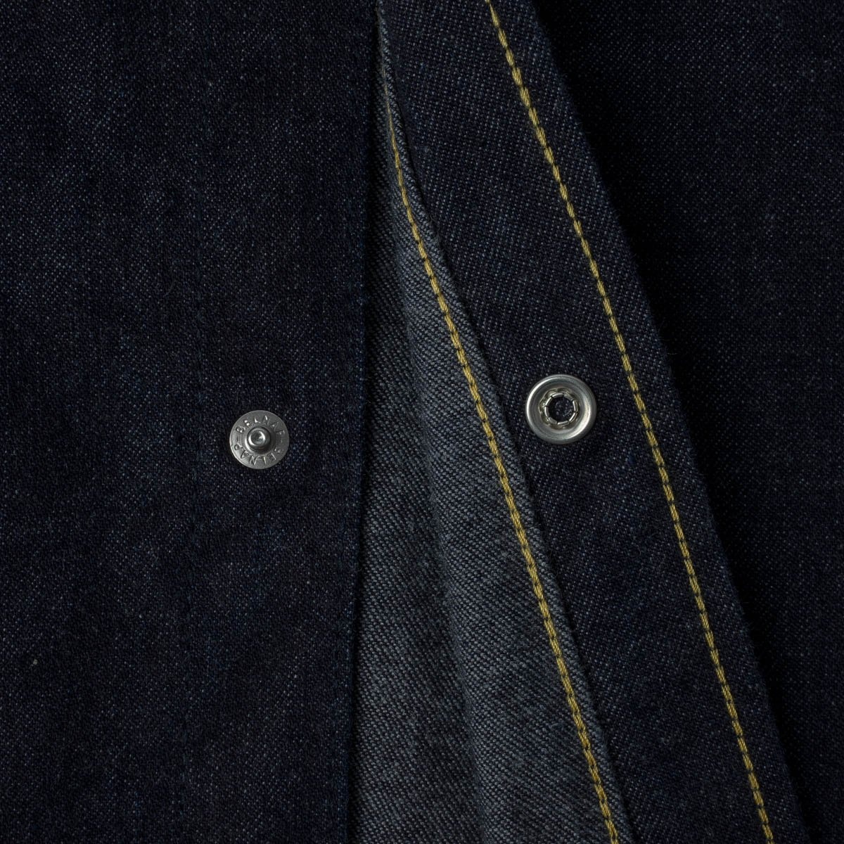 IHSH-350-IND 10oz Selvedge Denim Western Shirt - Indigo - 12
