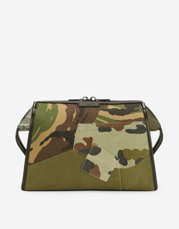 Camouflage patchwork crossbody bag - 1