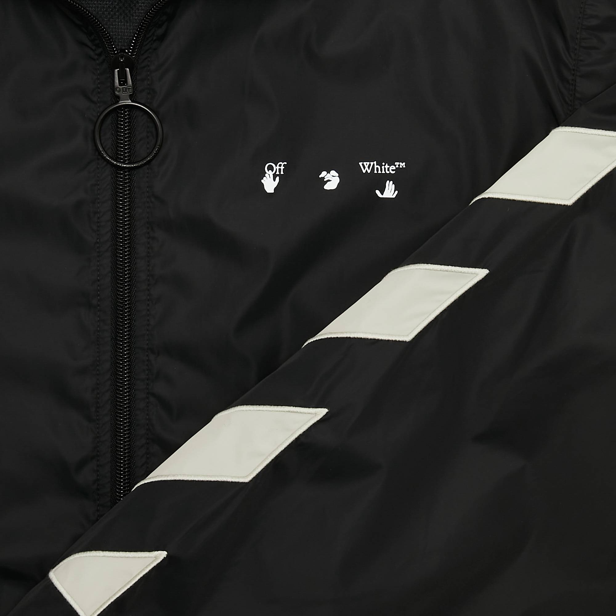 Off-White Diag Nylon Track Top 'Black/Abbey/Stone' - 3