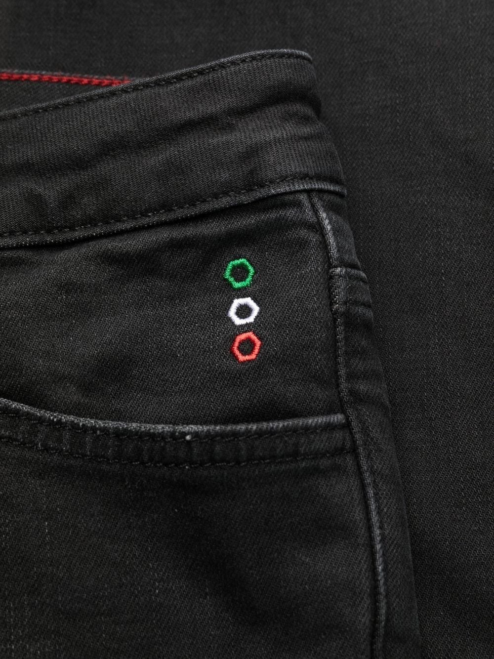 logo-plaque slim-leg jeans - 7