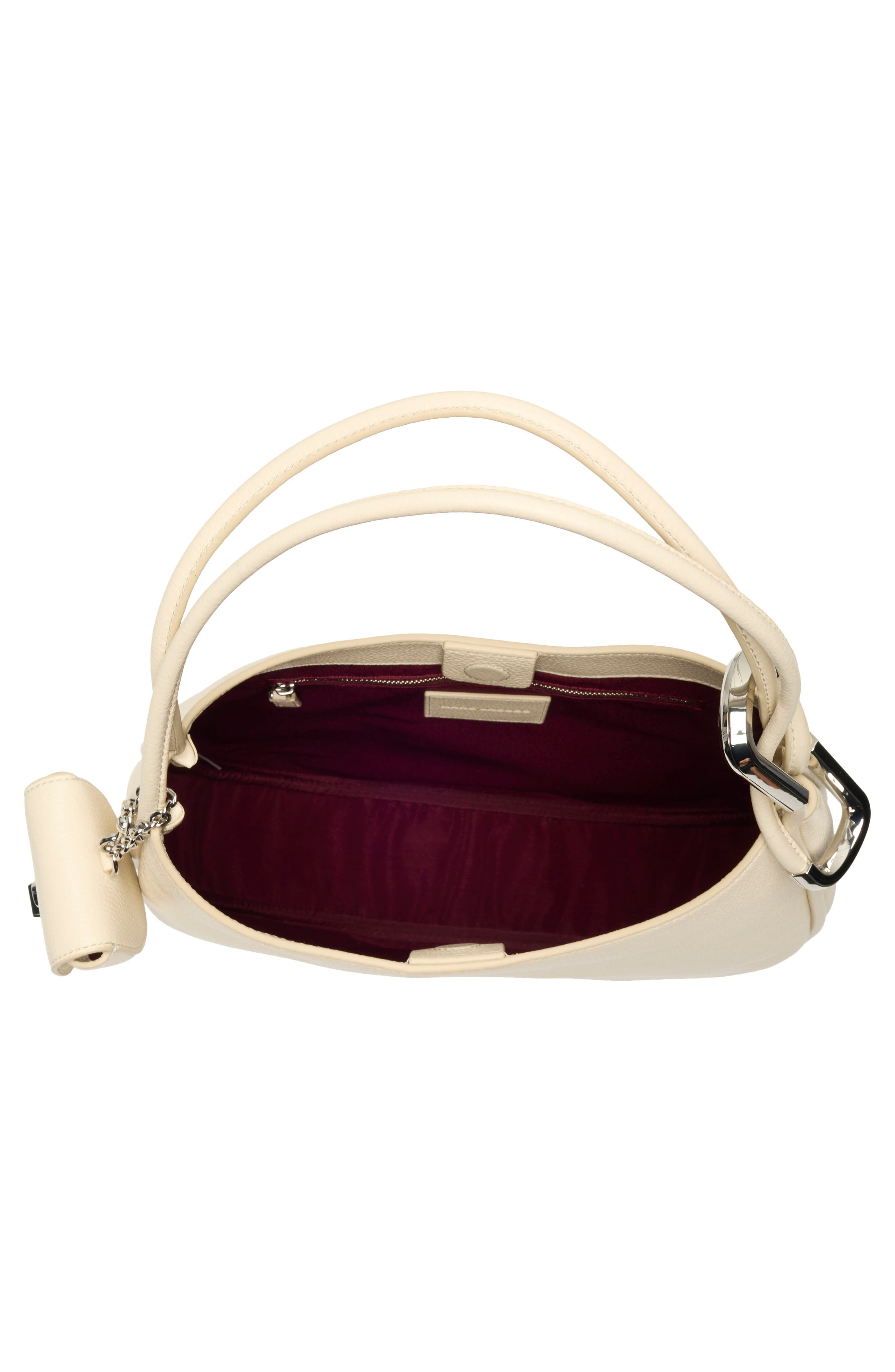 Marc Jacobs Large The Crescent Leather Shoulder Bag in Cloud White at Nordstrom - 4