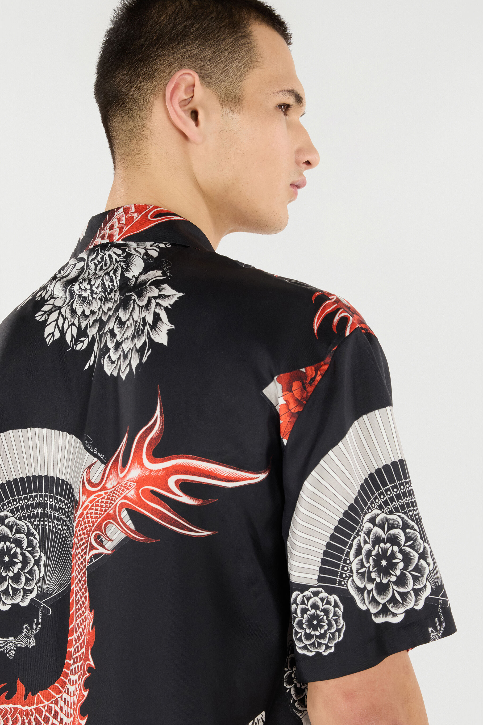 Printed Silk Bowling Shirt - 7