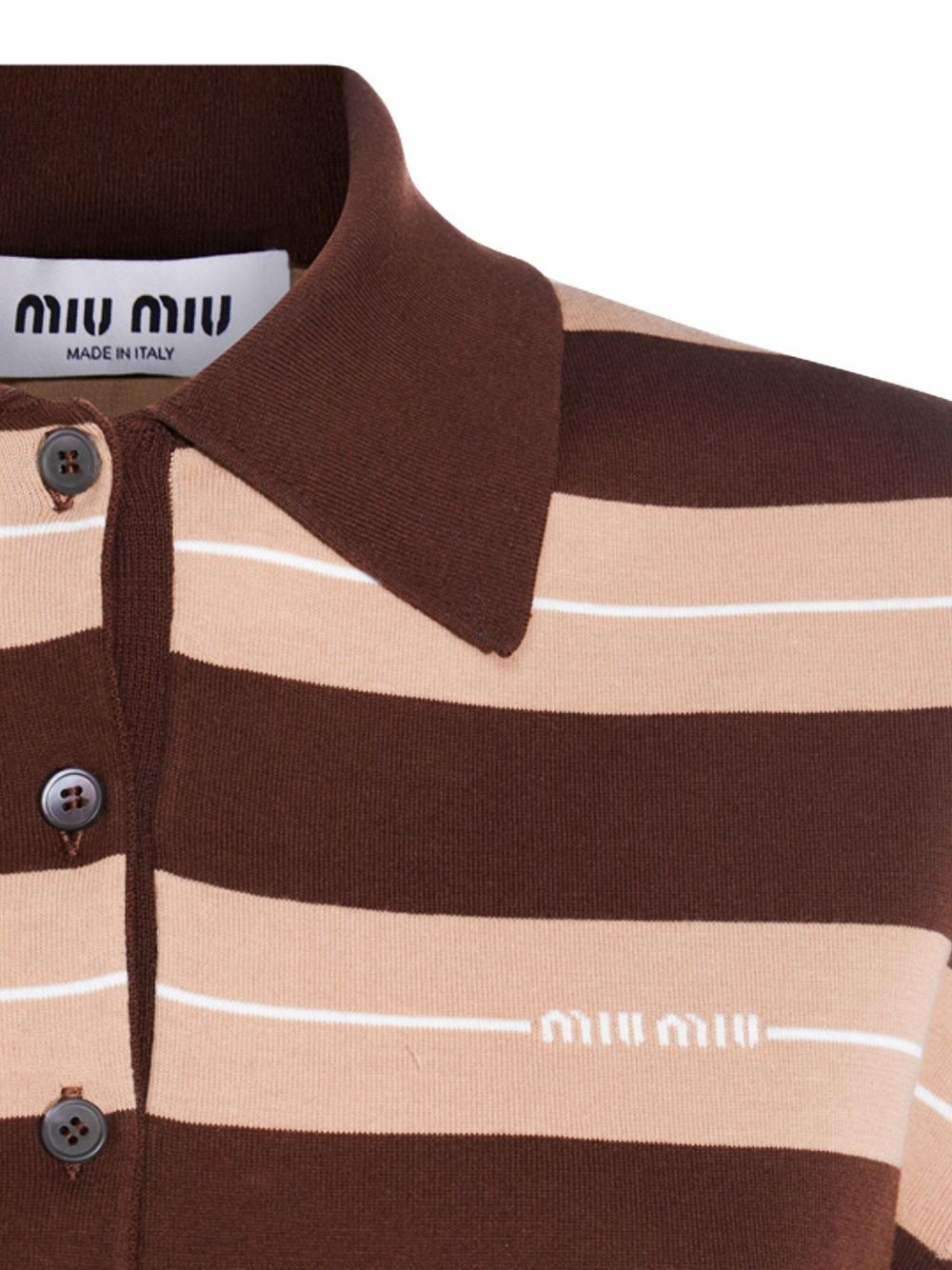 striped polo top - 3