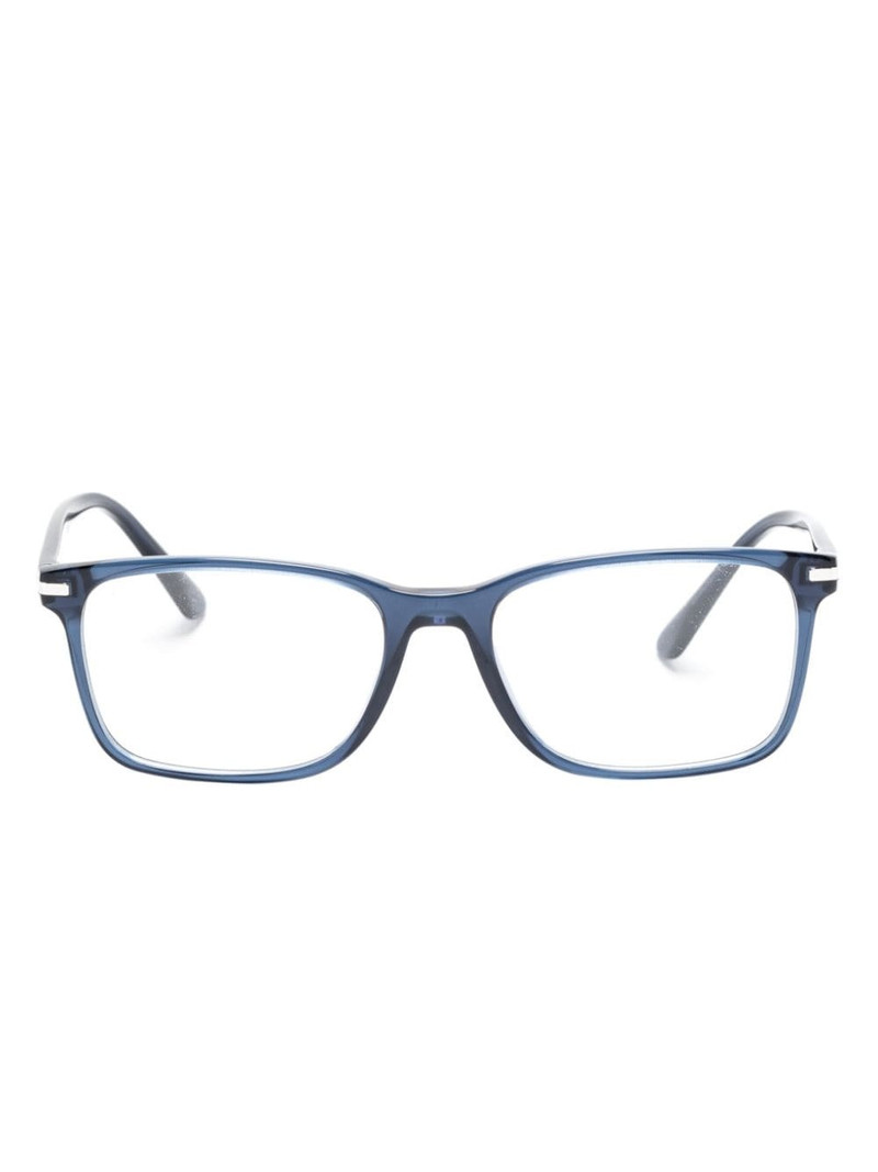 translucent rectangle-frame glasses 1
