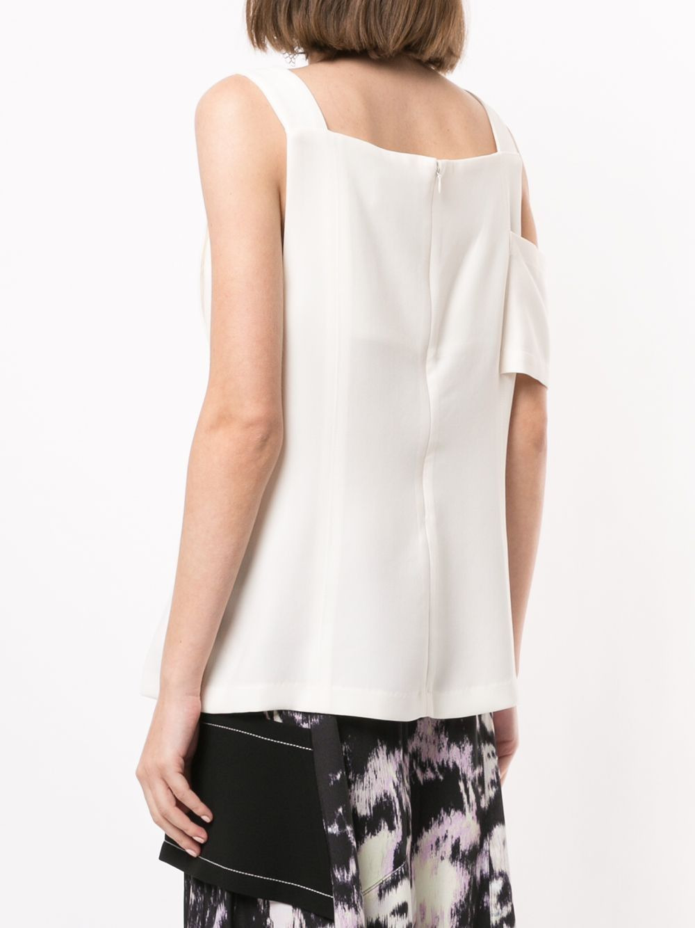 panelled cold-shoulder top - 4