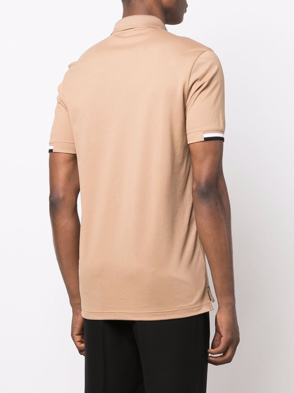 stripe-trimmed polo shirt - 4