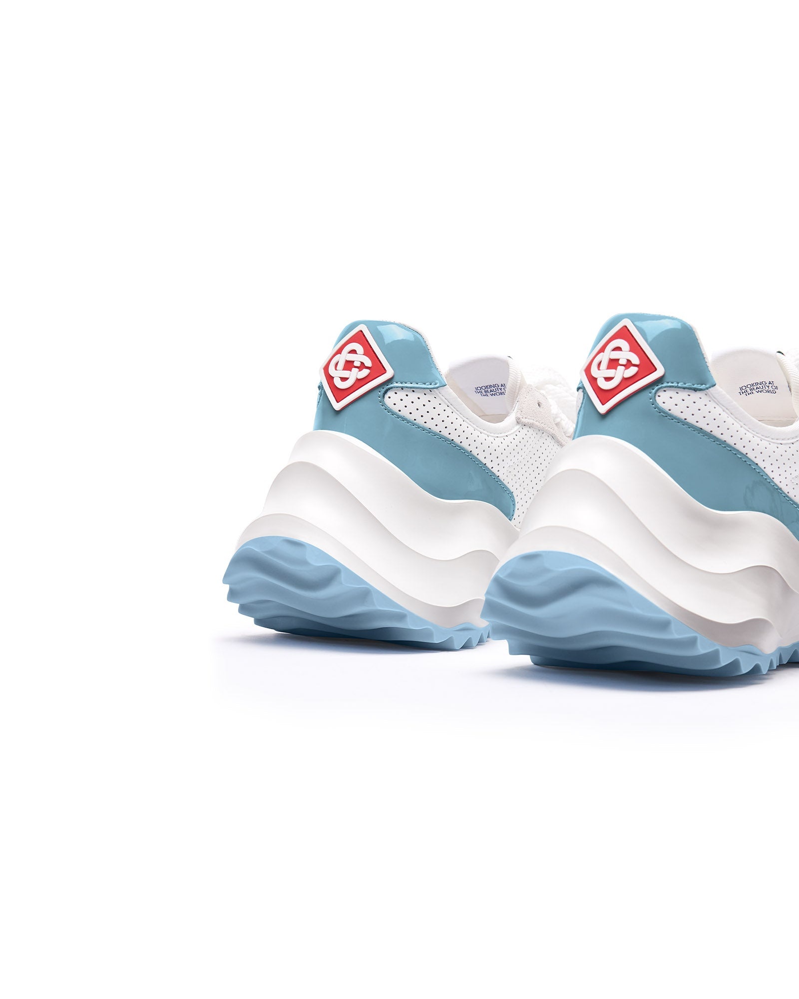 Womens Atlantis White & Powder Blue Sneaker - 10