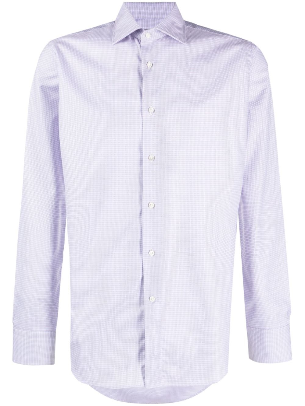 spread-collar cotton shirt - 1