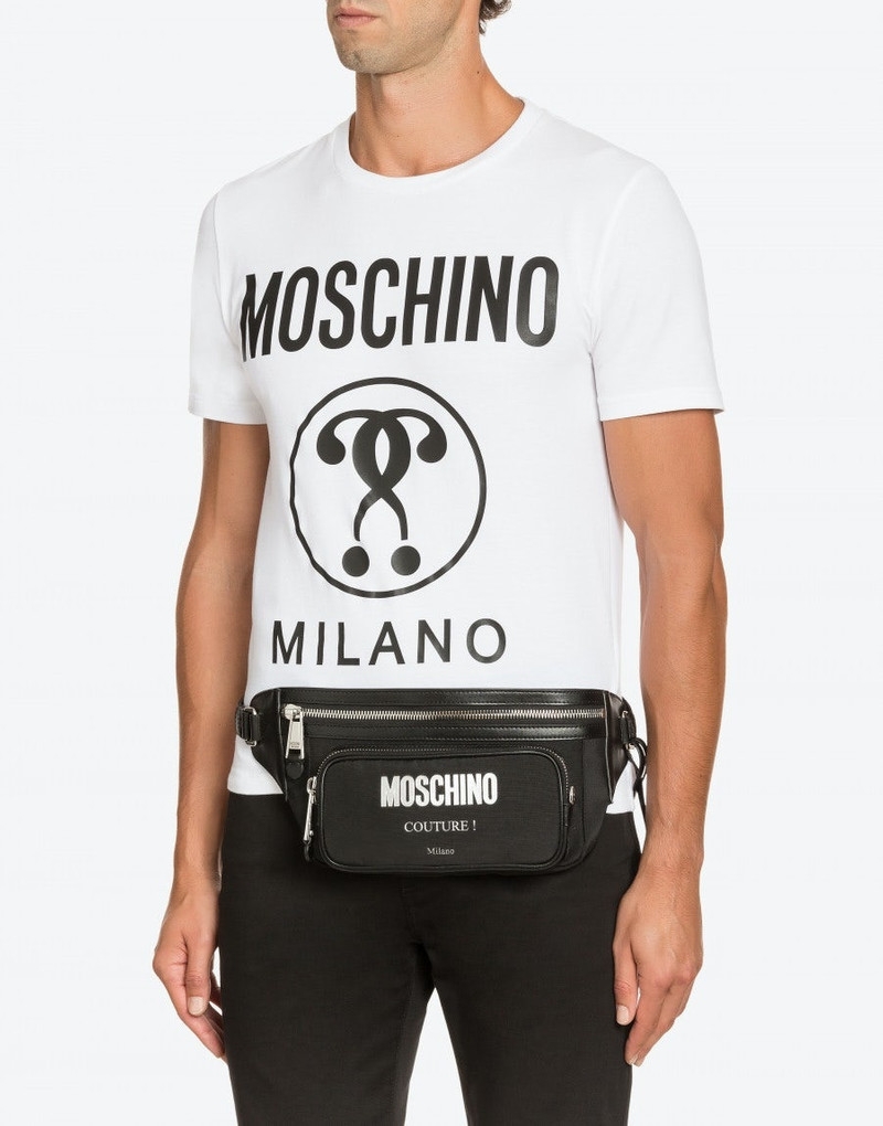 Moschino LAMINATED LOGO WAIST BAG outlook