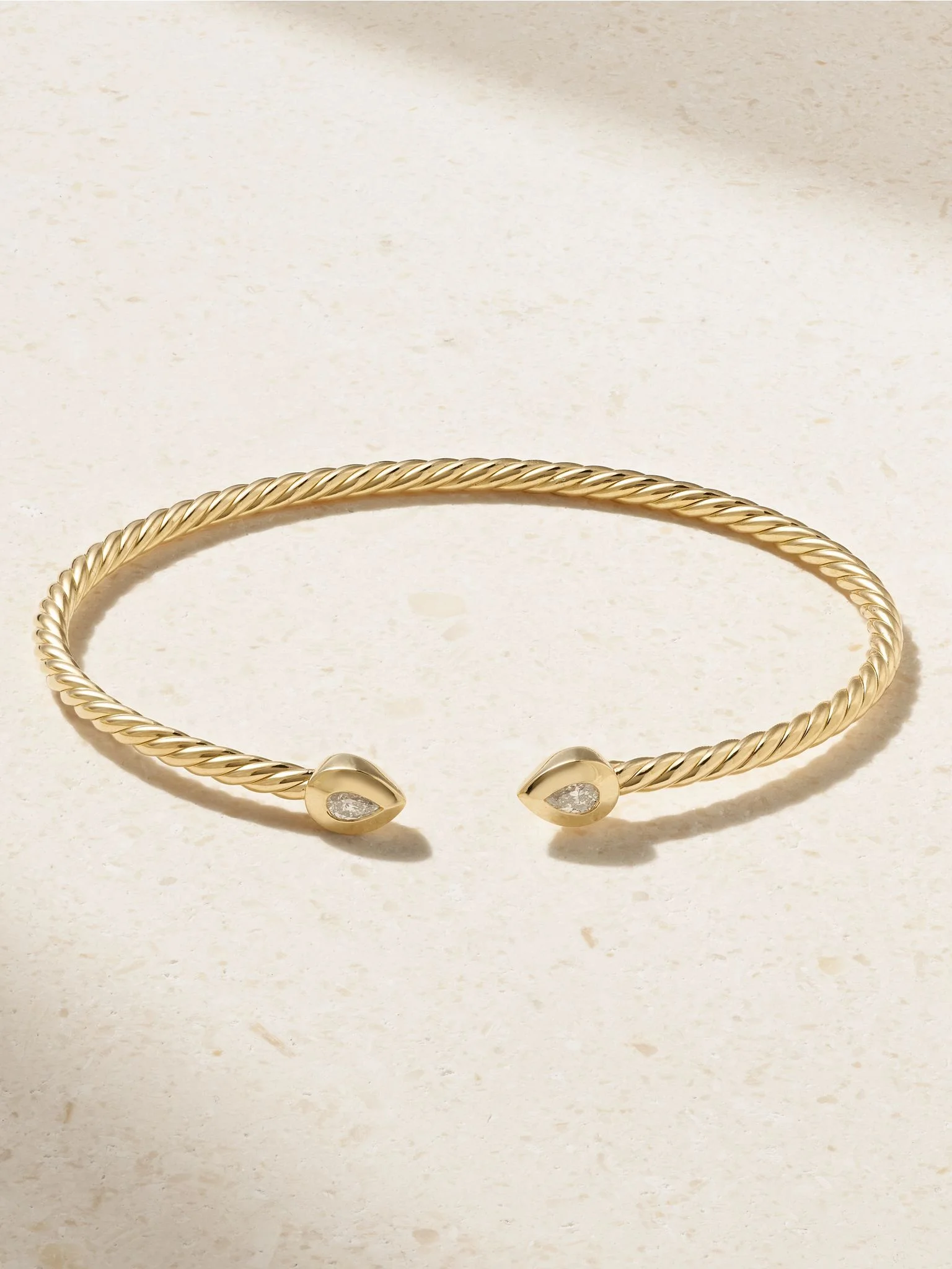 Petite Modern Renaissance® Cablespira® 18-karat gold diamond cuff Gold - 1