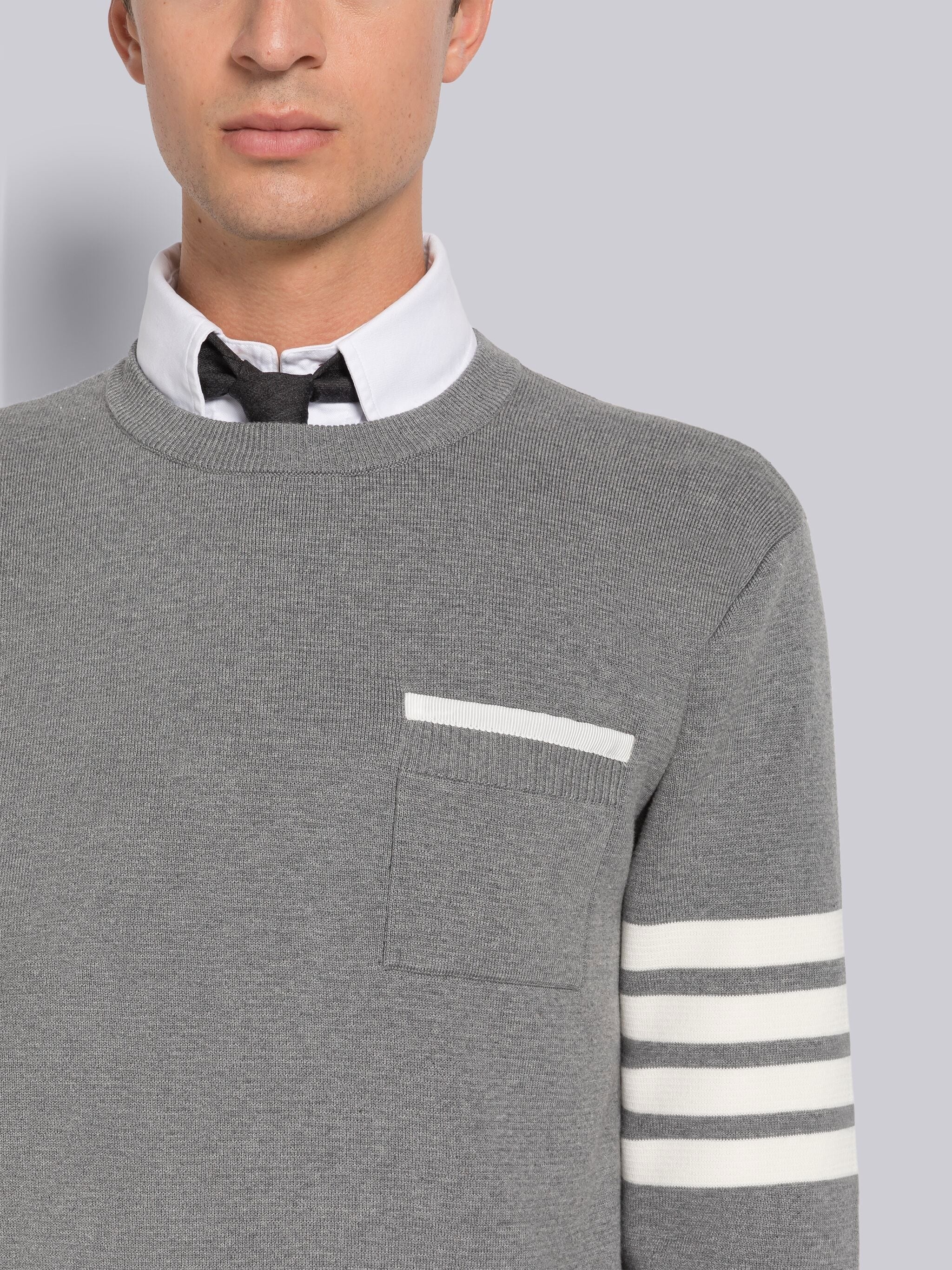 MILANO STITCH TIPPING 4-BAR BOXY CREW NECK PULLOVER - 5