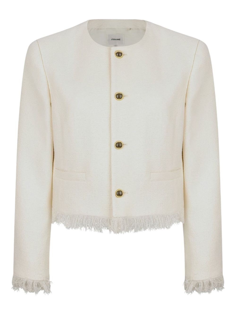 fringed button-front jacket - 1