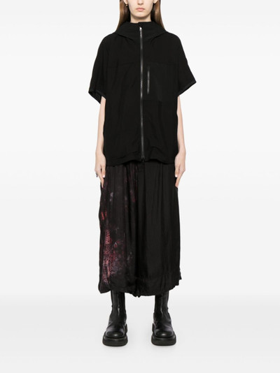 Yohji Yamamoto short-sleeve hooded jacket outlook