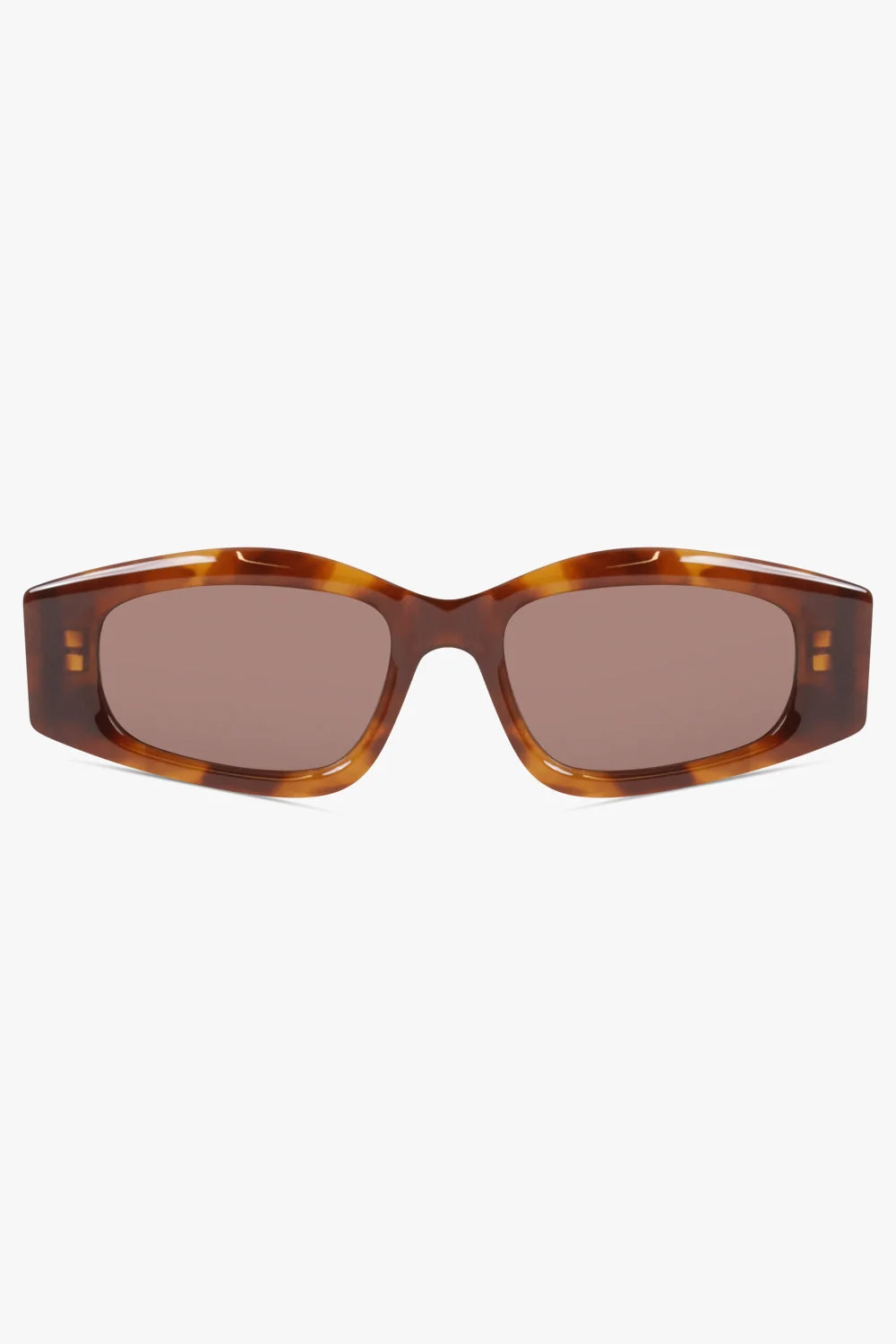 AA0079S ELONGATED OVAL SUNGLASSES | HAVANA/BROWN - 1