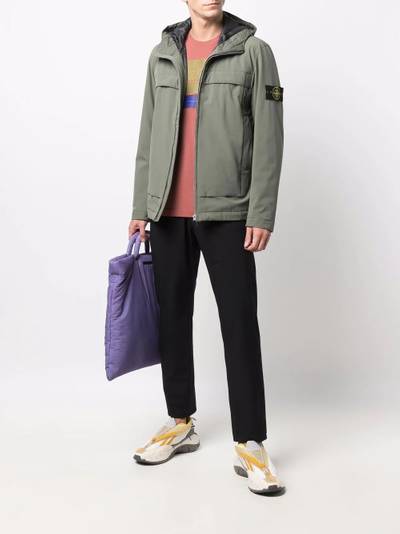 Stone Island logo zipped bomber jacket outlook