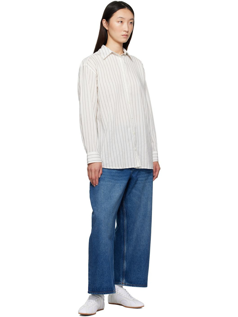Studio Nicholson Blue Chalco Cropped Jeans outlook