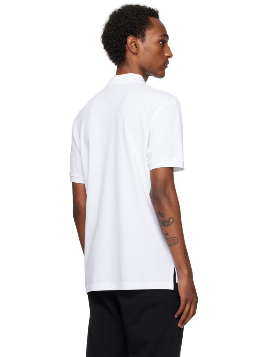 White Double Smiley Polo - 3