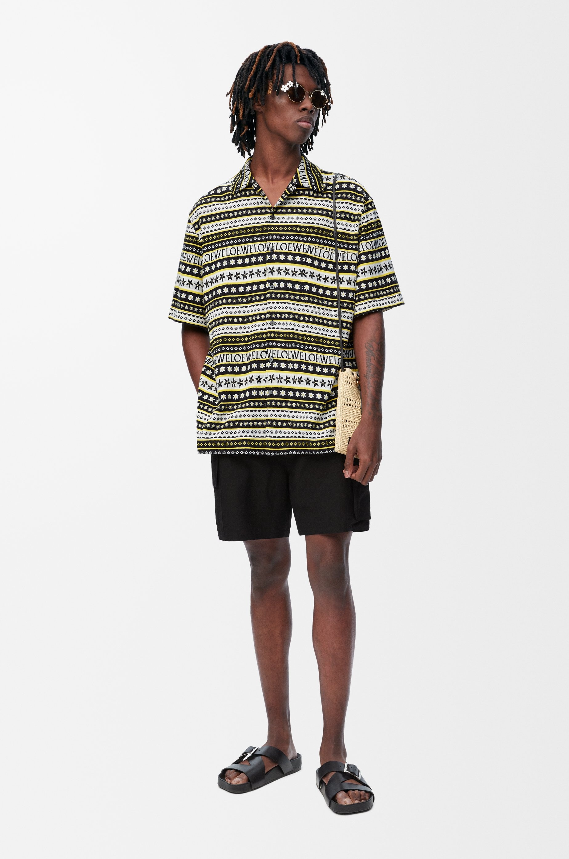 Cargo shorts in viscose and linen - 2